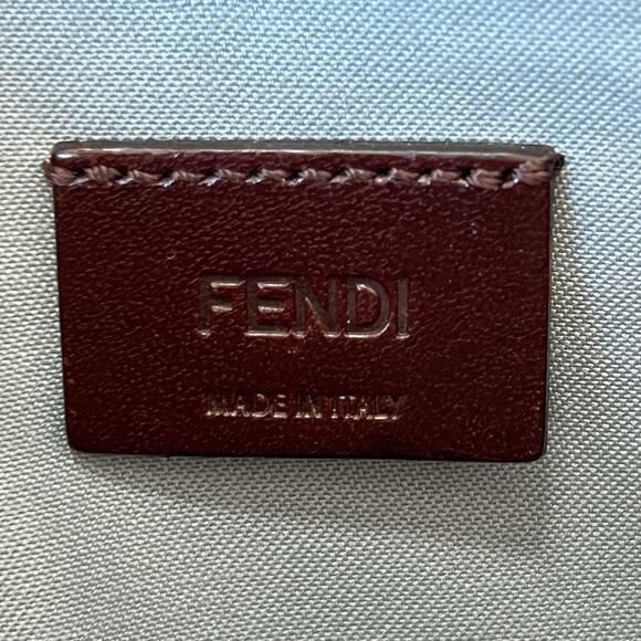 Fendi Vitello Elite Monster Eyes Studded Zip Pouch Ghiaccio Black Multicolor - Picture 9 of 10